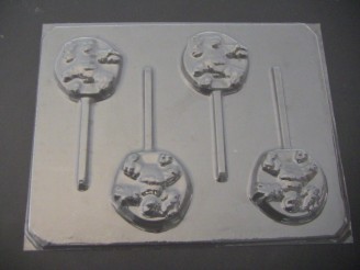 134sp Dancing Turtles Chocolate or Hard Candy Lollipop Mold